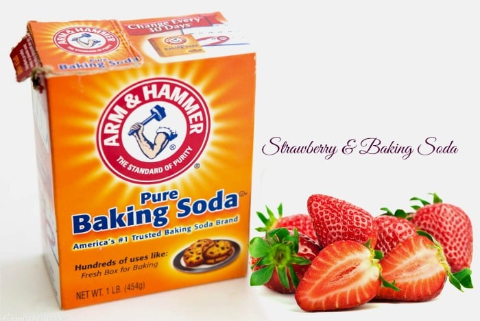 Baking soda với dâu tây